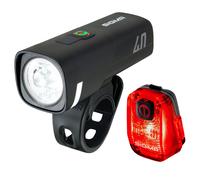 Sigma Aura 40 Hiro 17475 Luce Bicicletta LED Set USB Batteria Con Anteriore E