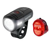 Sigma Aura 45 Lux Fahrrad-Frontlampe USB Set Con Nugget II Luce Posteriore Stvzo