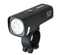 SIGMA AURA 50 | Luce LED per bicicletta con 50 LUX e USB-C | Luce anteriore con 2 modalità di illuminazione e regolazione automatica della luminosità | Lunga durata della batteria