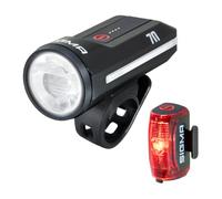 SIGMA Aura 70 + Hiro 30, set di illuminazione a LED per bicicletta conforme al codice della strada tedesco, USB-C