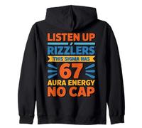Sigma Aura Energy 67 Funny Rizz Meme Senza Cappuccio Felpa con Cappuccio