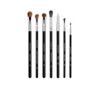 Sigma Beauty Basic Eye Brush Set Di 7 - Kit Di Pennelli Per Ombretti, Ombretti, Sopracciglia, Trucco Per Occhi E Applicatore Per Pieghe Tagliate, Pennelli Per Trucco Professionale Con Fibre Sintetiche