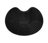 Sigma Beauty Spa® Express Tappetino Per La Pulizia Della Spazzola Per Il Trucco - Detergente Per Tappetini in Gomma Siliconica, Con Ventose - Texture Multiple, Tampone Per La Pulizia Piccolo - Nero