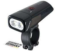 SIGMA - Buster 1100 | Luce per bicicletta a LED 1100 lumen | Luce frontale a batteria con cinque modalità di illuminazione | Montaggio con funzione di sgancio rapido | Colore nero