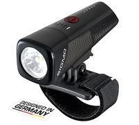 SIGMA BUSTER 800 HL - Luce LED per casco | 800 lumen | luce a batteria con 5 modalità di attivazione | fissaggio sicuro al casco da bici | colore: nero
