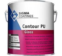 Sigma Contour PU Gloss kratzfester di poliuretano alchidica Resina della base Premium parati vernice lucida bianco 1 L