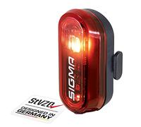 SIGMA Curve | luce posteriore per bicicletta alimentata a batteria fino a 400 m e 29 ore di illuminazione | installazione senza attrezzi | luce per bicicletta resistente alle intemperie