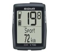 SIGMA EOX VIEW 700 | computer da bici per e-bike incl. OVER CLAMP Butler | computer da bici impermeabile per e-bike | compatibile con l'app gratuita EOX