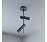 SIGMA Faretto da soffitto Leda 2, antracite, a 2 luci, acciaio, altezza 55 cm Sigma