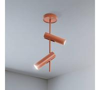 SIGMA Faretto da soffitto Leda 2, rosso mattone, a 2 luci, altezza 55 cm Sigma