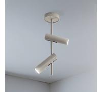 SIGMA Faretto da soffitto Leda 2, taupe, a 2 luci, acciaio, GU10, altezza 55 cm Sigma