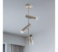 SIGMA Faretto da soffitto Leda 3, taupe, a 3 luci, acciaio, GU10, altezza 76 cm Sigma