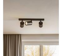 SIGMA Faretto da soffitto Zoom, a 3 luci, nero Sigma