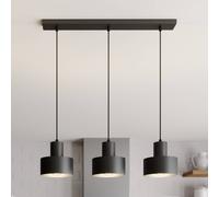SIGMA Lampada a sospensione Rif, lineare a 3 luci, nero Sigma