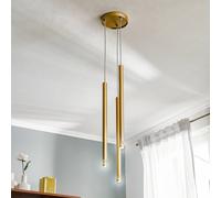 SIGMA Lampada a sospensione Sopel Laser, a 3 luci, oro Sigma