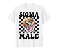 Sigma Maschio Alpha Maschio Cringe Meme Lupo Mannaro Coquette Bow Maglietta