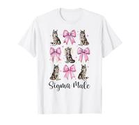 Sigma Maschio Alpha Maschio Cringe Meme Lupo Mannaro Coquette Bow Maglietta