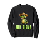 Sigma Meme Crocodile Funny Sombrero Reptile Humor Trend Felpa