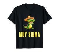 Sigma Meme Crocodile Funny Sombrero Reptile Humor Trend Maglietta