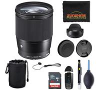 Sigma Obiettivo contemporaneo 16 mm f1.4 DC DN per Sony E con Sunshine Photo Advanced Bundle