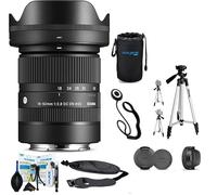 Sigma Obiettivo contemporaneo 18-50mm f2.8 DC DN per Sony E con Sunshine Photo Basic Bundle - 4 anni di garanzia del produttore USA