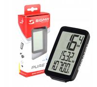 Sigma Puro 1 con Fili Bicicletta Computer Sport Nero Velocità Impermeabile 03100