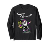 Sigma Rizzmas Meme Santa Funny GNOME Christmas 2025 Holiday Maglia a Manica