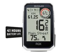 SIGMA ROX 4.0 ENDURANCE White Sensor Set | GPS e navigazione con sensori di velocità, frequenza cardiaca e cadenza e OVERCLAMP Butler | durata della batteria 41 h| compatibile con le e-bike