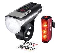 Sigma Sport - Aura 80 USB K-Set Blaze RL - Set fanali bicicletta nero/grigio