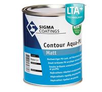 SIGMA Smalto all'Acqua Opaco Super Resistente Contour Aqua pu Matt Bianco 2.5 Litri