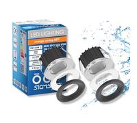 Sigmaled lighting, 2 Mini Faretti a LED da Incasso 3W Dimmerabili per Esterno Interno IP54, LED SPOT da Incasso Luce Calda 3000K, 300 lm, Faretto 220V 230V, 3 Ghiere Bianca Cromata Nera (1 pack da 2)