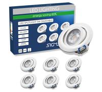 Sigmaled lighting, 6 Faretti Led da Incasso per Cartongesso, 5W Dimmerabili 450l