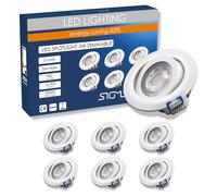 Sigmaled lighting, 6 Faretti Led da Incasso per Cartongesso, 5W Dimmerabili 450l