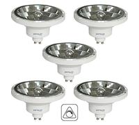 Sigmaled lighting, Faretto LED AR111 GU10 DIMMERABILE 14W (equivalente 110W alogena), 220V/240V AC, Luce Calda 3000K, 1000 lumen, 5 Spot LED AR111