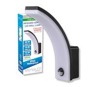 Sigmaled lighting, Lampada parete LED esterno IP65 con Sensore di movimento disinseribile, 3 Potenze selezionabili 20W-2300lm 15W-1800lm 12W-1400lm, Luce naturale, Plafoniera Applique da parete nera