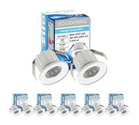 Sigmaled lighting, MINI FARETTO LED 3W, Dimmerabile, 300lumen, Luce fredda 6000K, Spot Tondo incasso in alluminio, 220V / 240V AC Driver NON NECESSARIO, 10 Spots