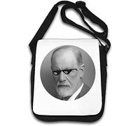 Sigmund Freud Thug Life Meme - Borsa a tracolla per occhiali, colore: Bianco