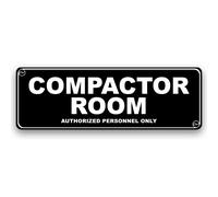 Sign for Door Authorized Personnel Only in Acrylic Plastic Black and