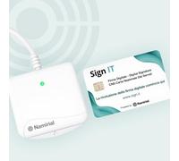 Sign IT - Bundle con Smartcard per la Firma Digitale + Lettore Smartcard miniLector EVO | Attivazione Online in meno di 10 Minuti con SPID o CieID | Valida 3 Anni | Sicura e Conforme UE