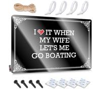 Sign Man Cave Stuff Vintage Style | I Love It When My Wife Let's Me Go Boating Cool Ideas Home Decor (20 x 30 cm)