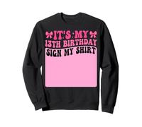 Sign My Shirt Coquette Bow Pastel Pink Felpa