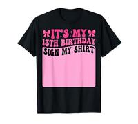 Sign My Shirt Coquette Bow Pastel Pink Maglietta
