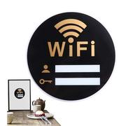 Sign WiFi Acrilico - Modern Dettagli Del Router, Visualizzazione Della Password Graffiante | Placca Internet Di Autoadesivo, Tag Di Informazioni Sulla Rete Trasparente, Avviso WiFi Per Ospiti Per La R
