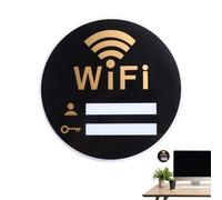 Sign WiFi Acrilico - Modern Dettagli Del Router, Visualizzazione Della Password Graffiante | Placca Internet Di Autoadesivo, Tag Di Informazioni Sulla Rete Trasparente, Avviso WiFi Per Ospiti Per La R