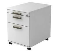 SIGNA AC20 - Cassettiera con rotelle maniglia in plastica Bianco