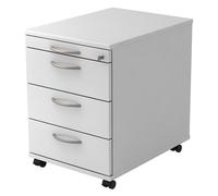 SIGNA AC30 BM - Cassettiera con rotelle Bianco Manico ad arco di metallo