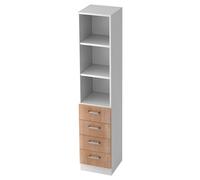 SIGNA G 7600 CE - Bianco/Noce maniglia in metallo cromato