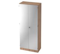 SIGNA K 6100 SG - Noce/Argento 5 OH con manopola (chiudibile a chiave) Armadio