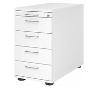 SIGNA SC50 BS - Cassettiera Bianco Maniglia ad arco in metallo