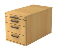 SIGNA TC30 - Cassettiera con rotelle maniglia in plastica Faggio